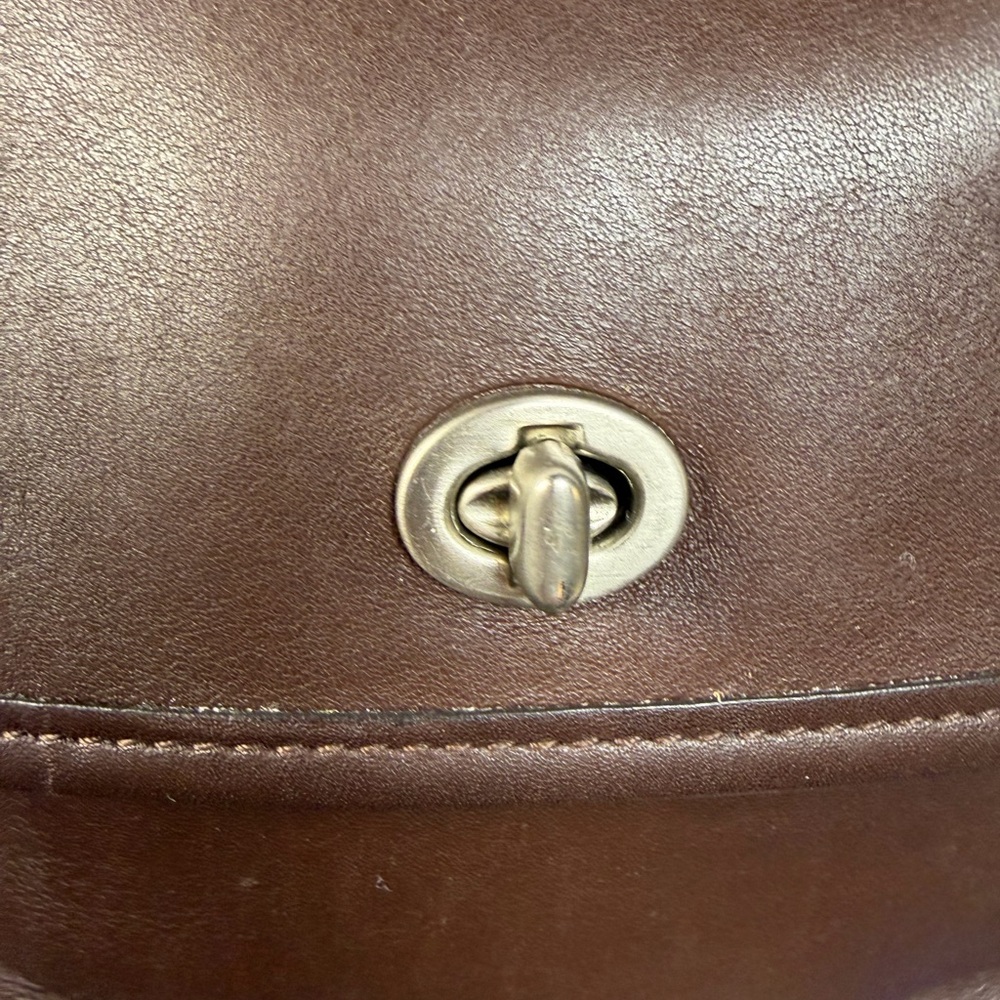 Coach Tango Flap Dark Brown Leather Crossbody Bag Hangtag Silver Hardware 1998 - Picture 4 of 16